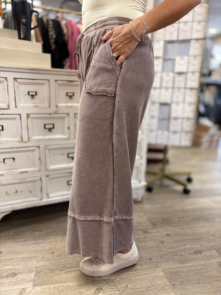 You Belong With Me Mineral Washed Pants-Bottoms-Easel-Evergreen Boutique, Women’s Fashion Boutique in Santa Claus, Indiana