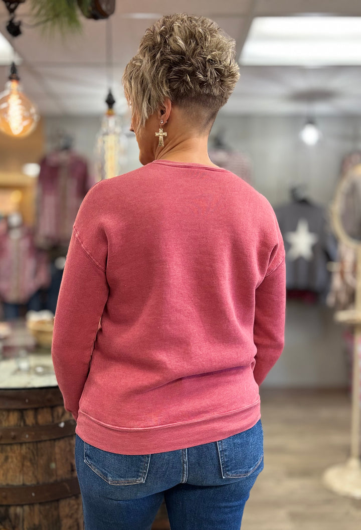 Homebody Mineral Graphic Sweatshirt-Tops-OAT COLLECTIVE-Evergreen Boutique, Women’s Fashion Boutique in Santa Claus, Indiana