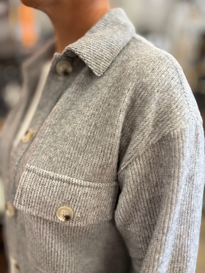 The Hangout Ribbed Shacket-Tops-Timing-Evergreen Boutique, Women’s Fashion Boutique in Santa Claus, Indiana