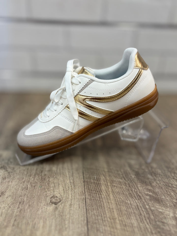 Outwoods Giana 2 Gold Combo Sneaker-Shoes-Olem Shoe-Evergreen Boutique, Women’s Fashion Boutique in Santa Claus, Indiana