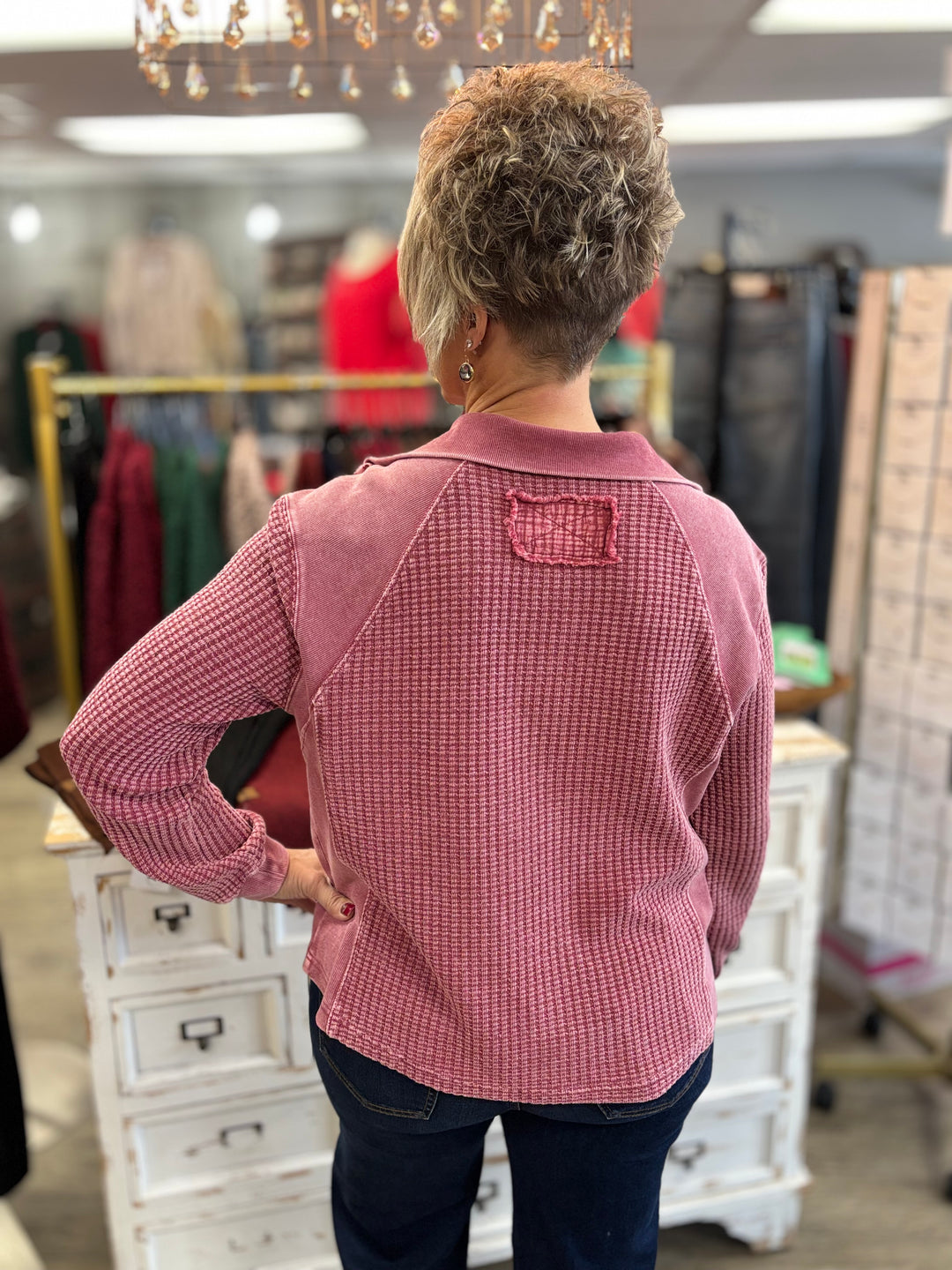 Mixed Signals Half Zip Top