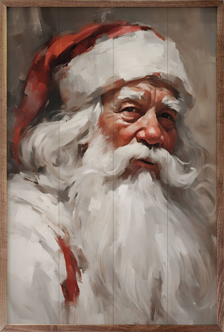 Santa Portrait In White-Kendrick Home-Evergreen Boutique, Women’s Fashion Boutique in Santa Claus, Indiana