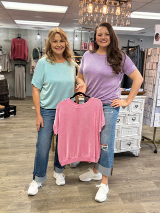 Easy Rhythm Ribbed Top