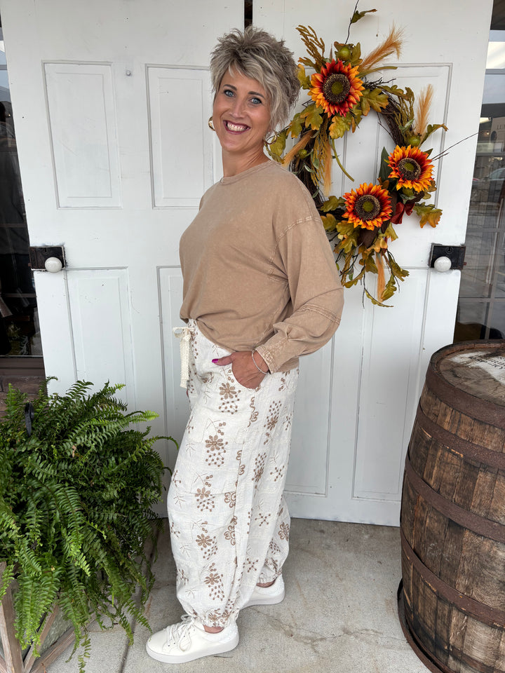 Boho Blossom Pants by POL-Bottoms-POL-Evergreen Boutique, Women’s Fashion Boutique in Santa Claus, Indiana