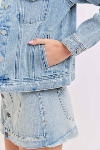 Classic Mid Length Denim Jacket
