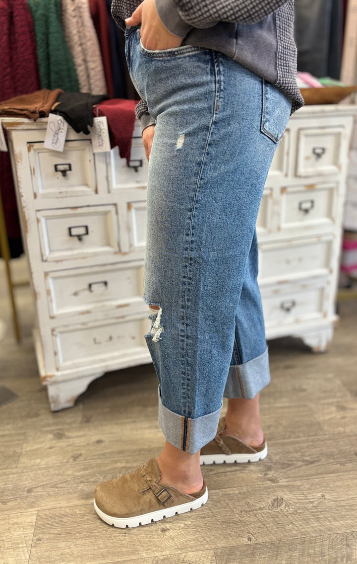 The Rosy Super High Baggy Wide Jean