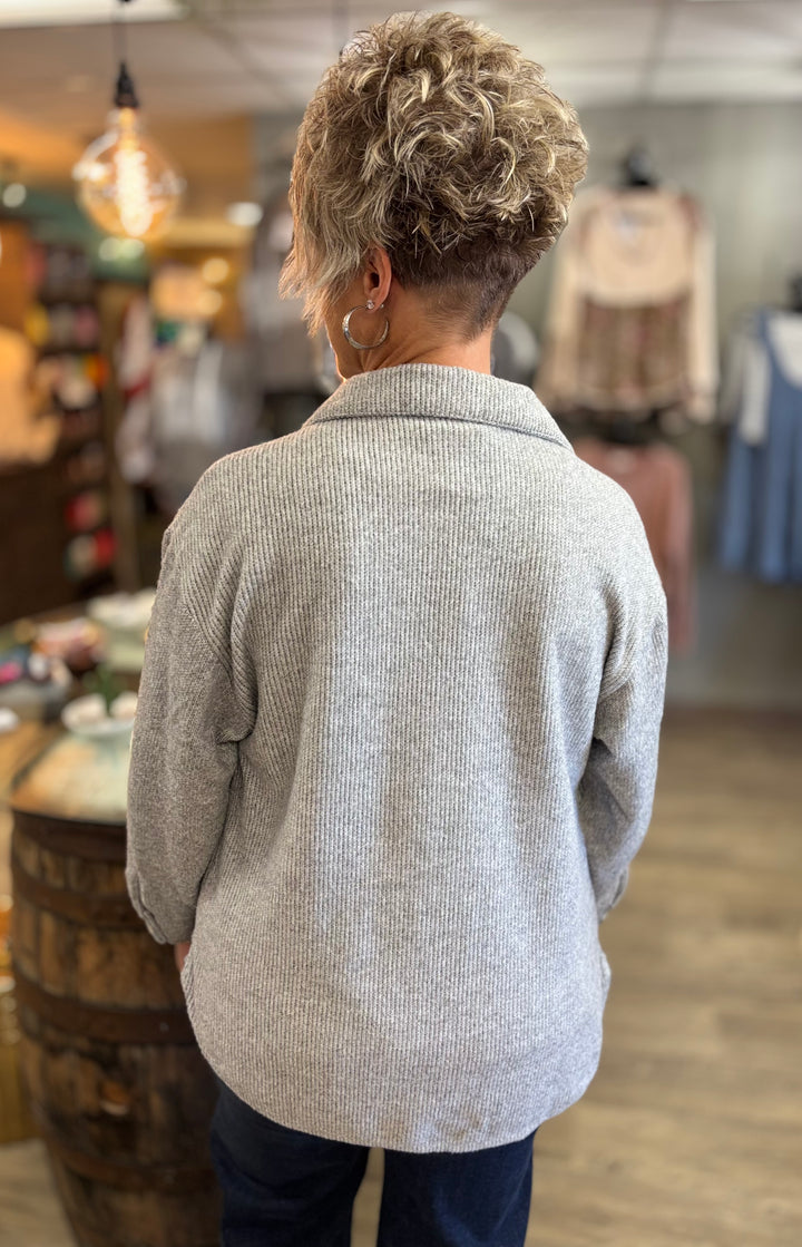 The Hangout Ribbed Shacket-Tops-Timing-Evergreen Boutique, Women’s Fashion Boutique in Santa Claus, Indiana