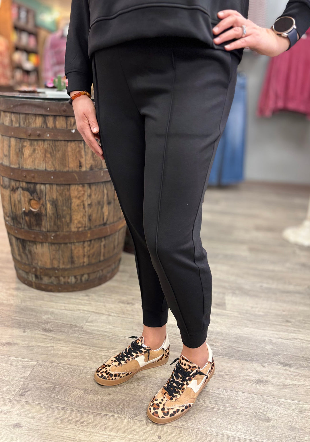 Zenana On Repeat Scuba Jogger Pants-Bottoms-Zenana-Evergreen Boutique, Women’s Fashion Boutique in Santa Claus, Indiana