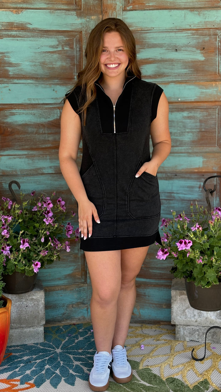 The Bay Area Sweatshirt Dress-Dresses-Dear Lover-Evergreen Boutique, Women’s Fashion Boutique in Santa Claus, Indiana