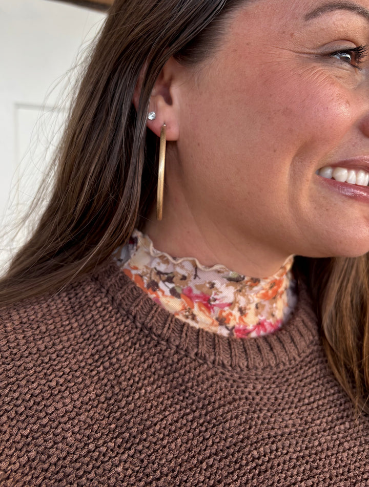 Petal To The Metal Mesh Floral Top-Tops-Hem & Thread-Evergreen Boutique, Women’s Fashion Boutique in Santa Claus, Indiana