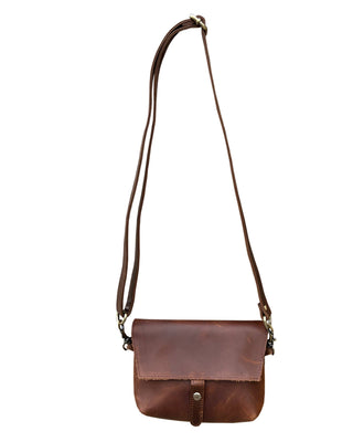 W022S crazy horse genuine leather crossbody-Roma Leathers, Inc.-Evergreen Boutique, Women’s Fashion Boutique in Santa Claus, Indiana