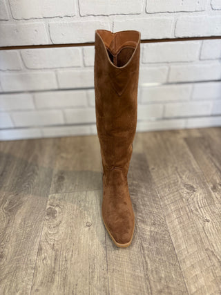 Juliette Pull On Suede Boots-Shoes-Miim-Evergreen Boutique, Women’s Fashion Boutique in Santa Claus, Indiana