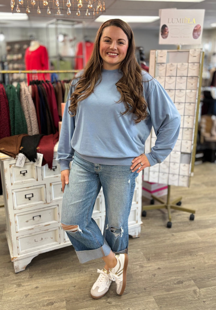 The Rosy Super High Baggy Wide Jean