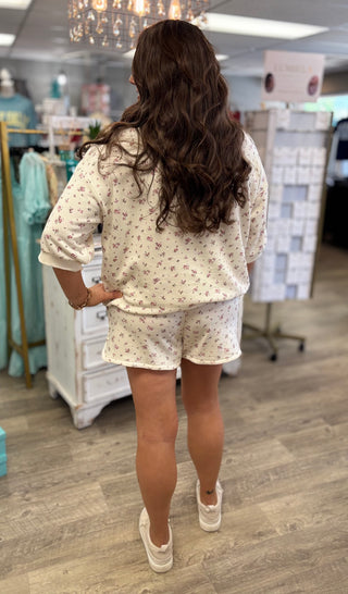 Rosy Outlook Top & Shorts Set