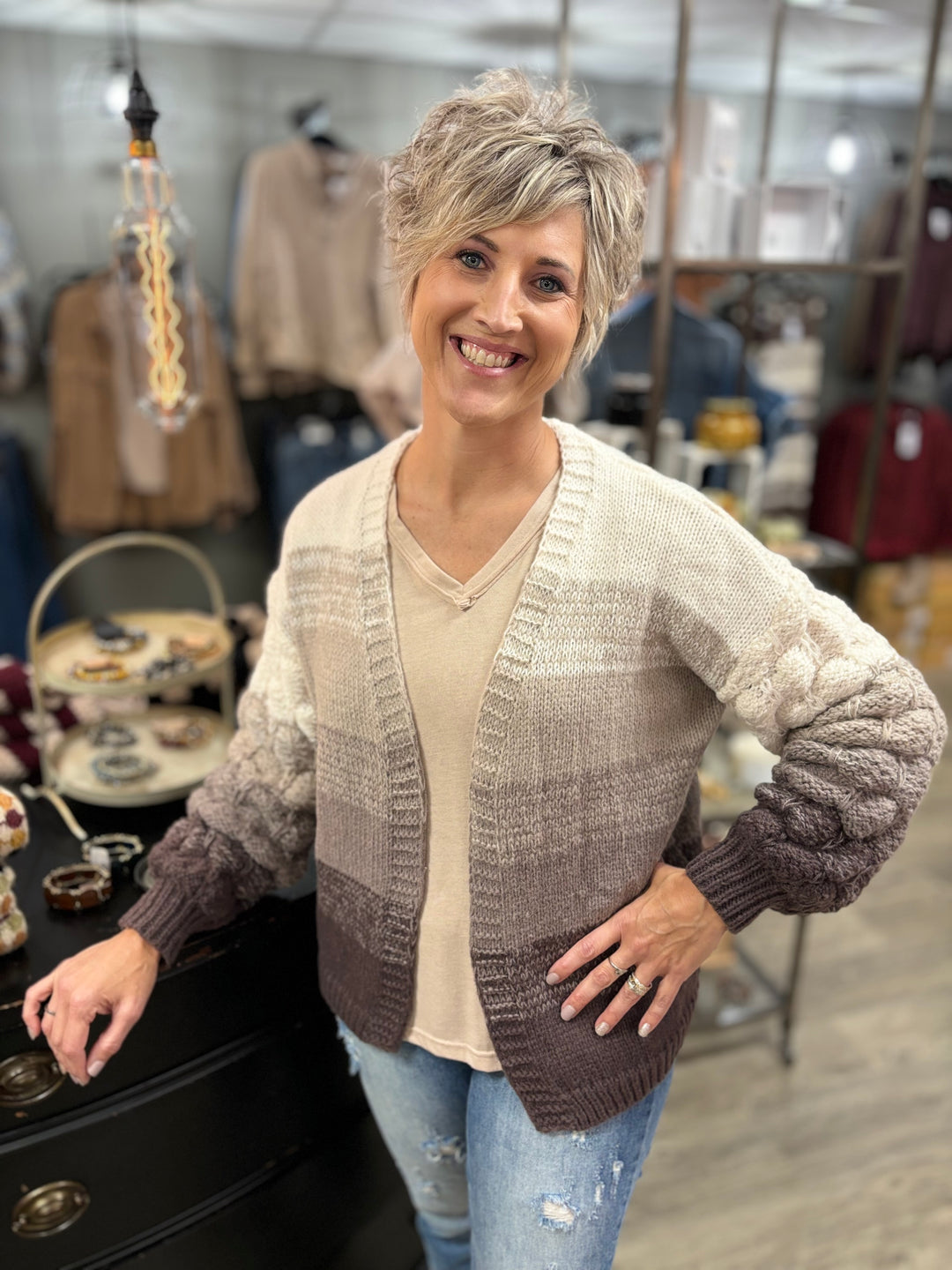 Cocoa Puff Cardigan-Cardigans-ADORA-Evergreen Boutique, Women’s Fashion Boutique in Santa Claus, Indiana