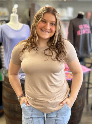 Soft Touch Basic Modal Tee-Tops-Rae Mode-Evergreen Boutique, Women’s Fashion Boutique in Santa Claus, Indiana