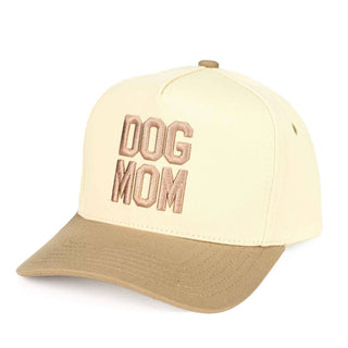 "DOG MOM" Puff Embroidered Trucker Hat