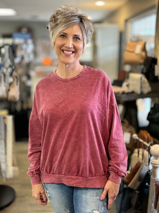 Betty Basic Pullover-Long Sleeves-J. Her-Evergreen Boutique, Women’s Fashion Boutique in Santa Claus, Indiana