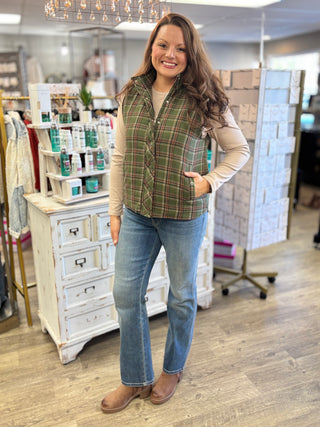 Check Me Out Plaid Vest