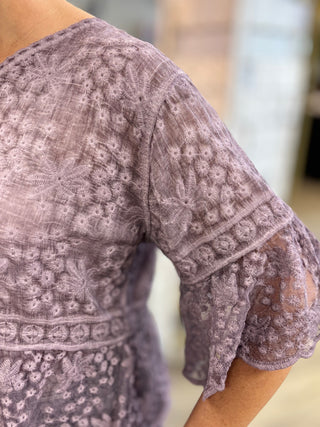 Lace Meets Crochet White Blouse