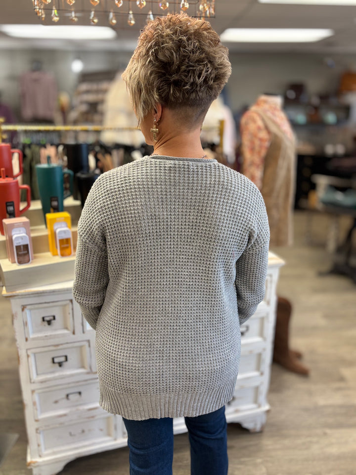 Isabella Waffle Knit Cardigan-Cardigans-Zenana-Evergreen Boutique, Women’s Fashion Boutique in Santa Claus, Indiana