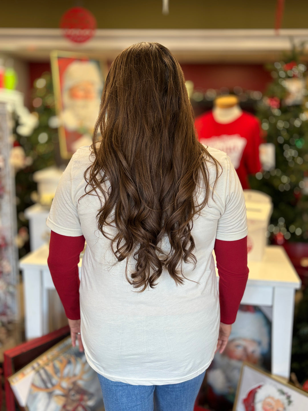 Christmas Tree Graphic Tee-Tops-Willow Poppy-Evergreen Boutique, Women’s Fashion Boutique in Santa Claus, Indiana