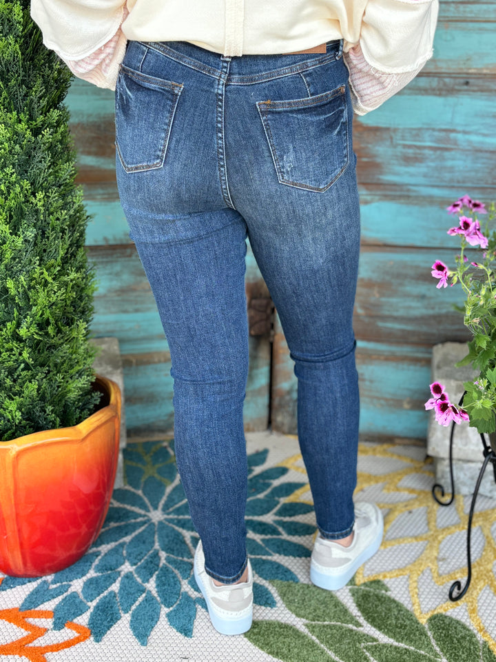 Judy Blue High Waist Skinny Jeans-Jeans-Judy Blue-Evergreen Boutique, Women’s Fashion Boutique in Santa Claus, Indiana