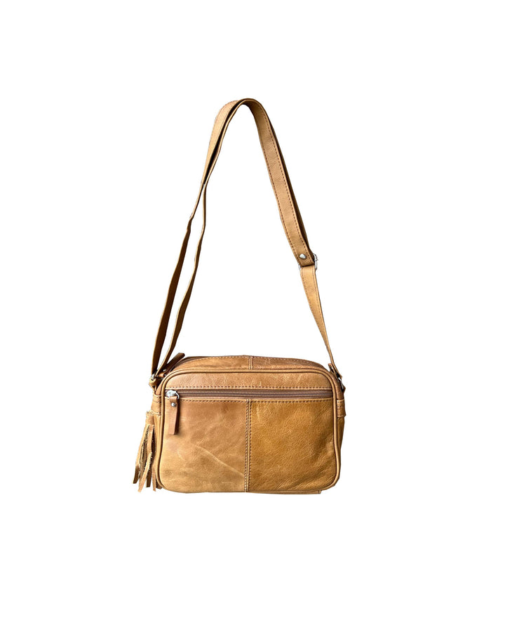 Cowhide Leather Crossbody Bag-Accessories-Roma Leathers, Inc.-Evergreen Boutique, Women’s Fashion Boutique in Santa Claus, Indiana