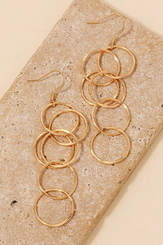 Hoop Link Chain Dangle Earrings-Accessories-Anarchy Street-Evergreen Boutique, Women’s Fashion Boutique in Santa Claus, Indiana