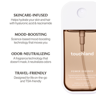 Vanilla Velvet Power Essence Body & Hair Fragrance Mist-Touchland-Evergreen Boutique, Women’s Fashion Boutique in Santa Claus, Indiana