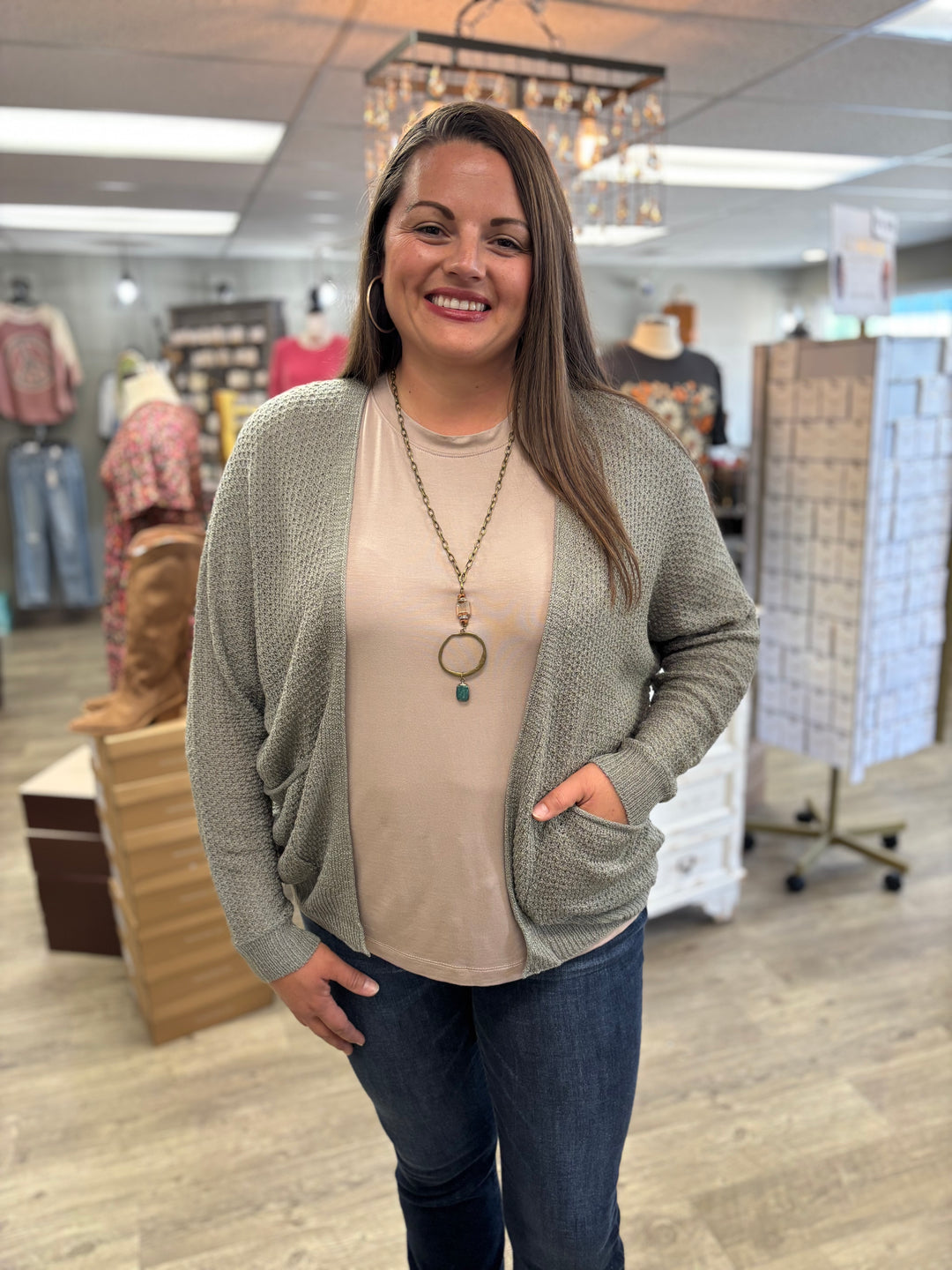 The Aria Sweater Cardigan-Tops-Be Cool-Evergreen Boutique, Women’s Fashion Boutique in Santa Claus, Indiana