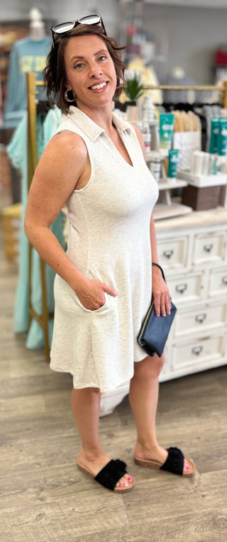 The Soft Spot Dress — Heather Grey