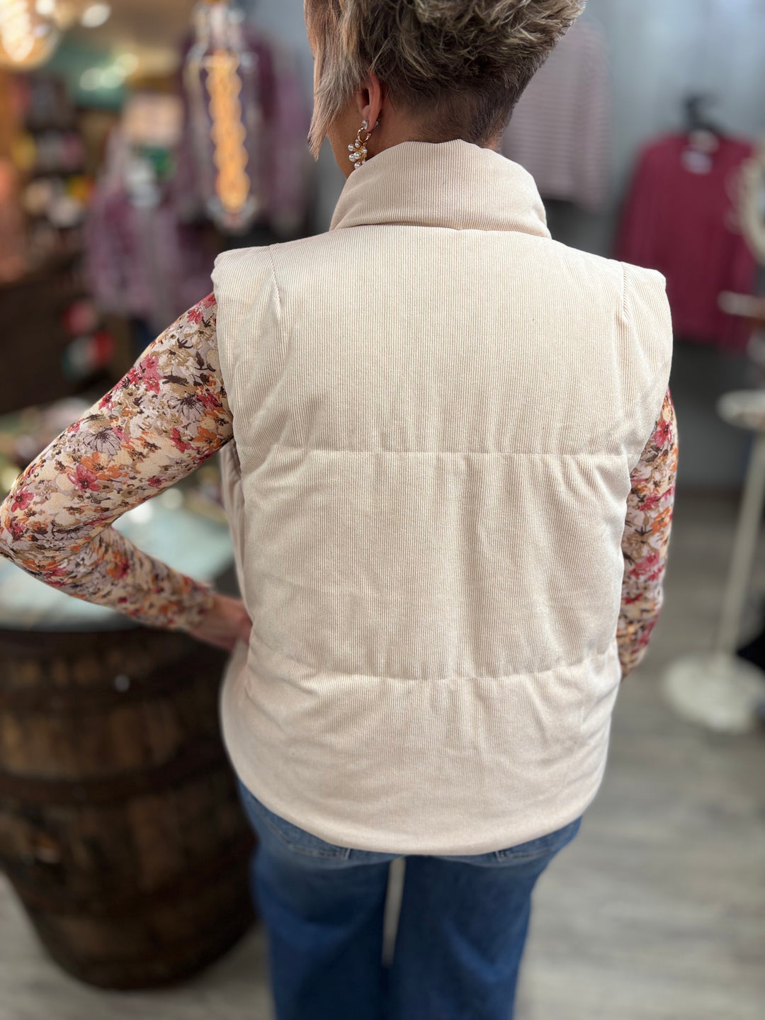 Switch & Snuggle Reversible Vest-Tops-Staccato-Evergreen Boutique, Women’s Fashion Boutique in Santa Claus, Indiana