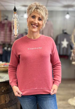 Homebody Mineral Graphic Sweatshirt-Tops-OAT COLLECTIVE-Evergreen Boutique, Women’s Fashion Boutique in Santa Claus, Indiana