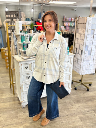 Judy Blue High Waist Tummy Control Claudia Ankle Wide Deep Indigo Denim Jeans