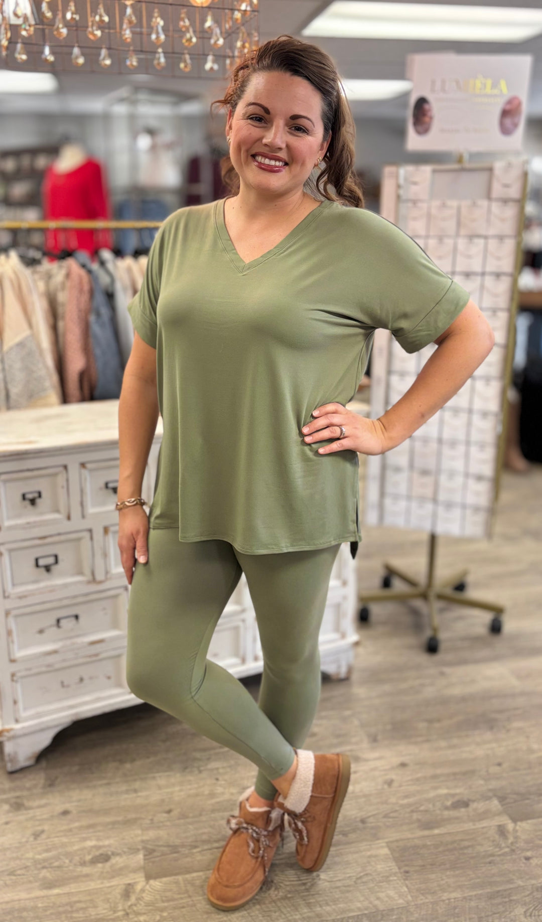 Brushed Microfiber Lounge Set-Activewear Sets-Zenana-Evergreen Boutique, Women’s Fashion Boutique in Santa Claus, Indiana