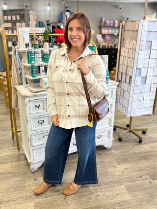 Judy Blue High Waist Tummy Control Claudia Ankle Wide Deep Indigo Denim Jeans