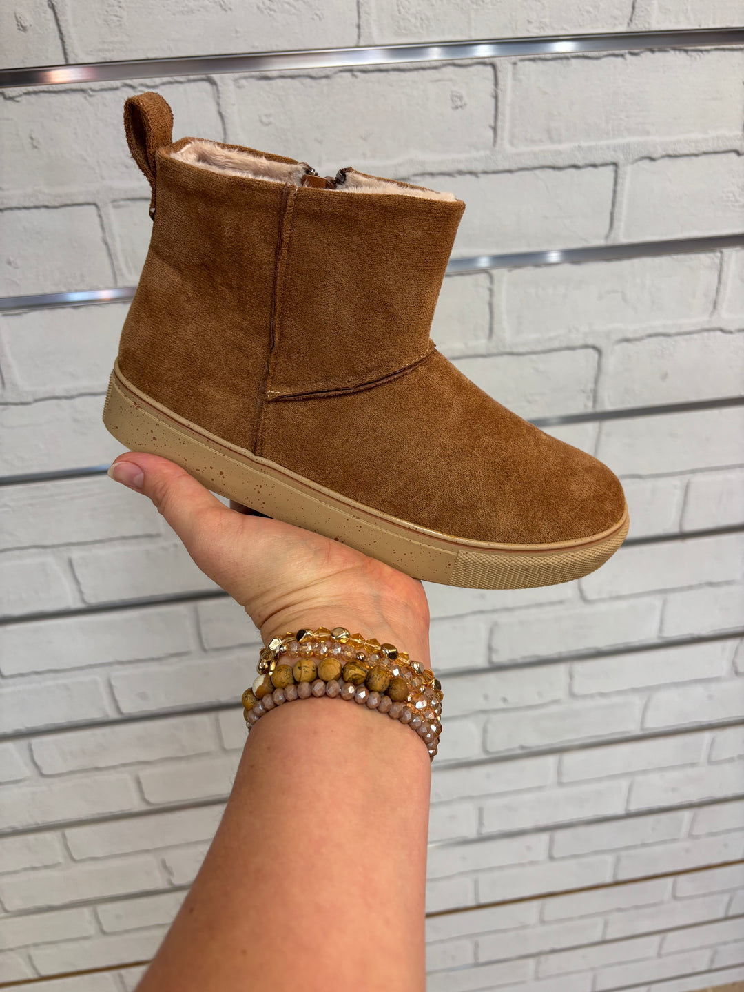 Very G Fuzzy Ankle Boots-Shoes-Very G-Evergreen Boutique, Women’s Fashion Boutique in Santa Claus, Indiana