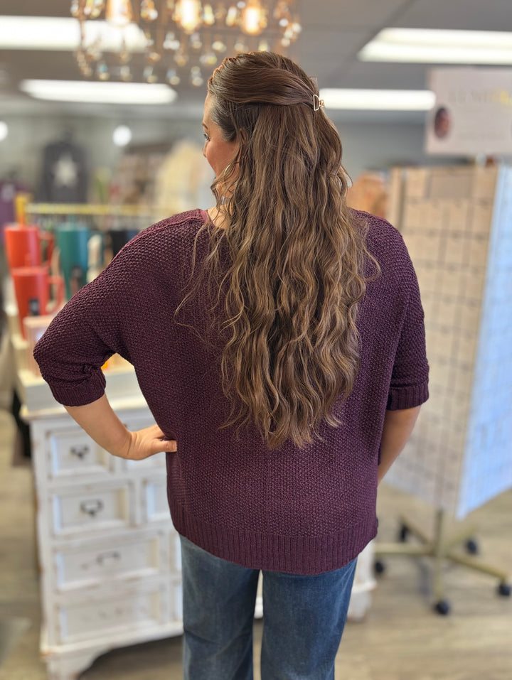 Alpine Glow Crew Neck Knit Sweater-Tops-Evergreen Boutique-Evergreen Boutique, Women’s Fashion Boutique in Santa Claus, Indiana