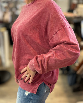 Betty Basic Pullover-Long Sleeves-J. Her-Evergreen Boutique, Women’s Fashion Boutique in Santa Claus, Indiana