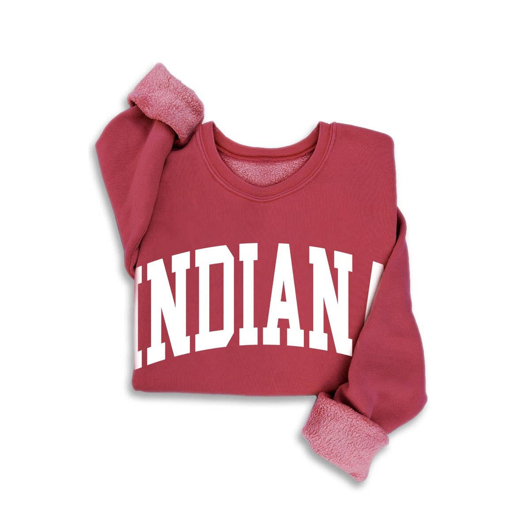 Indiana Mineral Washed Sweatshirt-Tops-HRTandLUV-Evergreen Boutique, Women’s Fashion Boutique in Santa Claus, Indiana