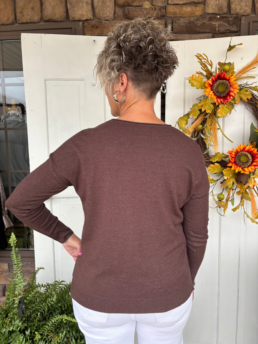 The Kennsington Front Seam Sweater-Tops-Zenana-Evergreen Boutique, Women’s Fashion Boutique in Santa Claus, Indiana