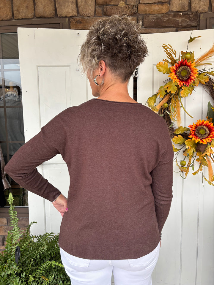 The Kennsington Front Seam Sweater-Tops-Zenana-Evergreen Boutique, Women’s Fashion Boutique in Santa Claus, Indiana