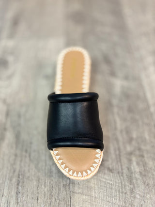 The Monte Black Wedge Shoe