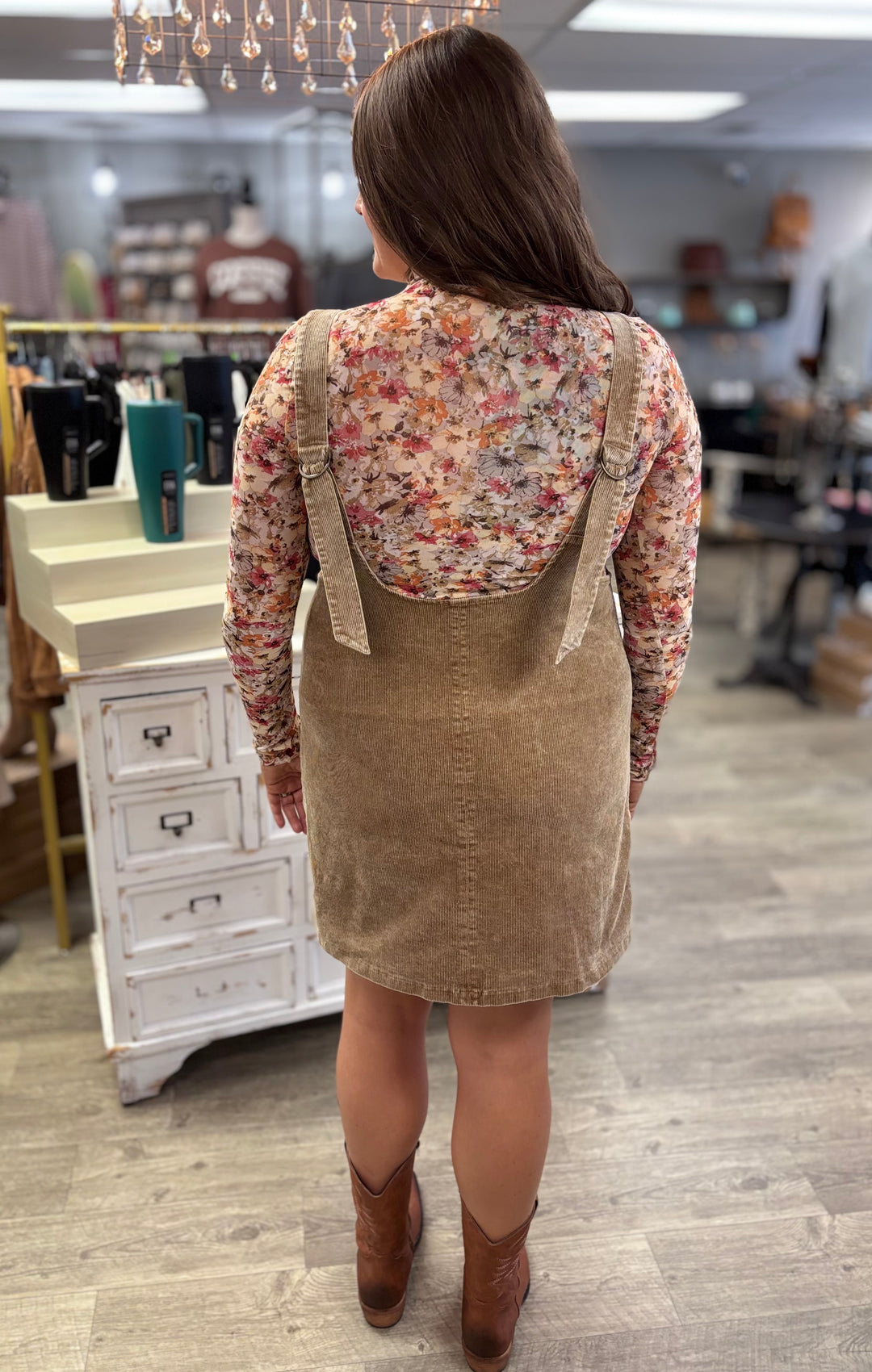 The Corinne Corduroy Dress-Dresses-Hem & Thread-Evergreen Boutique, Women’s Fashion Boutique in Santa Claus, Indiana