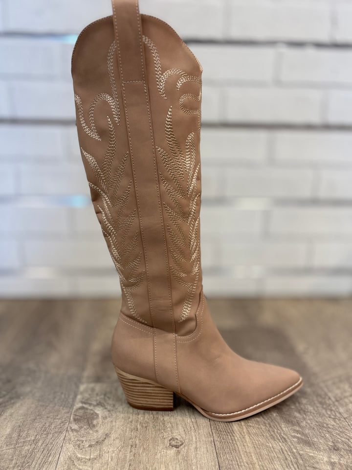 Samara Embroidered Tall Boots-Shoes-Oasis Society-Evergreen Boutique, Women’s Fashion Boutique in Santa Claus, Indiana