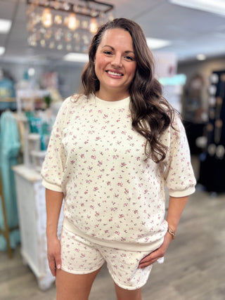 Rosy Outlook Top & Shorts Set