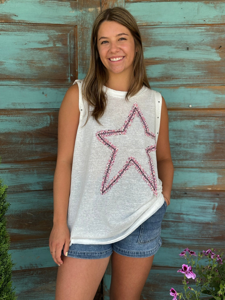 All Star Tank-Tank Tops-POL-Evergreen Boutique, Women’s Fashion Boutique in Santa Claus, Indiana