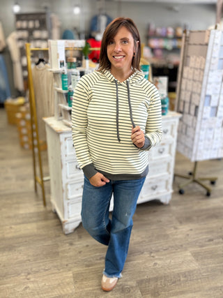 Olive the Audacity Striped Hoodie