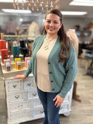 The Sunday Button Up Cardigan-Tops-Zenana-Evergreen Boutique, Women’s Fashion Boutique in Santa Claus, Indiana
